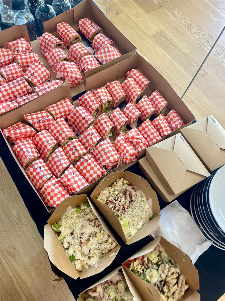 Berkeley Cafe catering sandwiches and salads