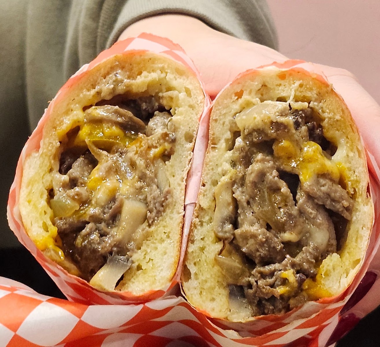 Philly cheesesteak sandwich at Berkeley Cafe