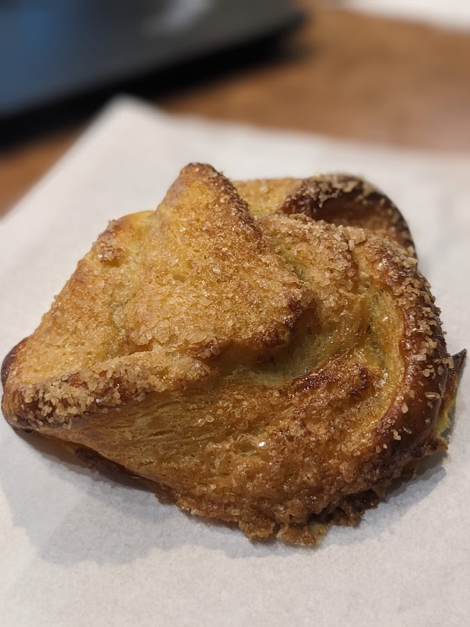 Golden pastry at Berkeley Cafe